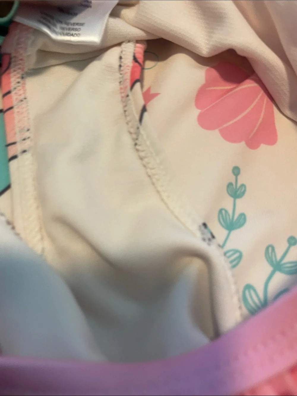 Kids Long-Sleeve Mermaid Rash Guard Swim Set - Pink / Teal
